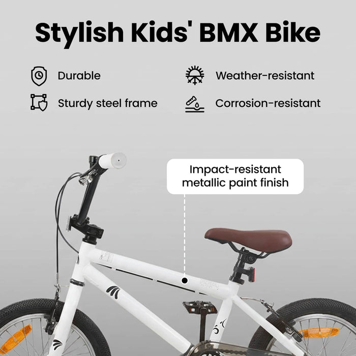 BMX 18 Inci pentru copiii de 7-10 ani Alb WALTI