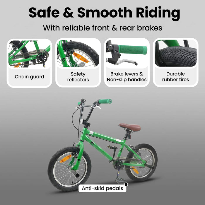 BMX 18 Inci pentru copiii de 7-10 ani Verde WALTI