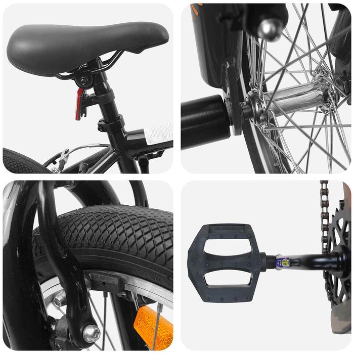 BMX 16 Inci pentru 5-8 ani Negru WALTI