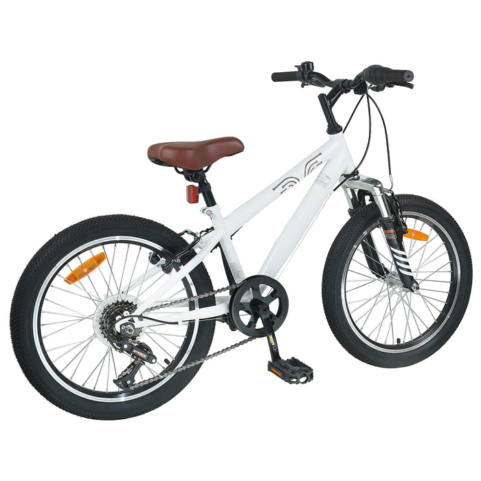 Kids Mountain Bike 20 Inci 6-Speed pentru 5-8 ani Alb - WALTI WALTI