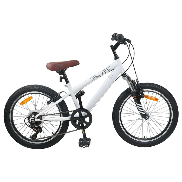 Kids Mountain Bike 20 Inci 6-Speed pentru 5-8 ani Alb - WALTI WALTI
