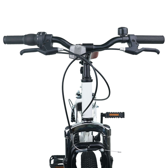 Kids Mountain Bike 24 Inci 6-Speed pentru 8-12 ani Alb - WALTI WALTI