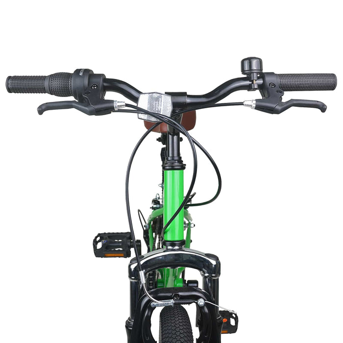 Kids Mountain Bike 24 Inci 6-Speed pentru 8-12 ani Verde - WALTI WALTI