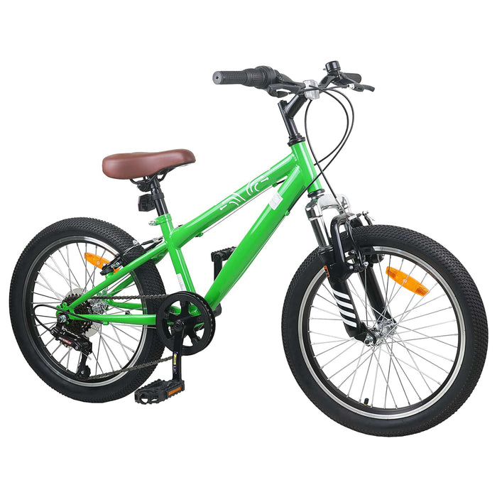 Kids Mountain Bike 24 Inci 6-Speed pentru 8-12 ani Verde - WALTI WALTI