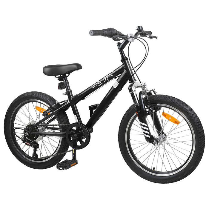 Kids Mountain Bike 20 Inci 6-Speed pentru 5-8 ani Negru - WALTI WALTI
