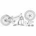 Kids Mountain Bike 20 Inci 6-Speed pentru 5-8 ani Negru - WALTI WALTI