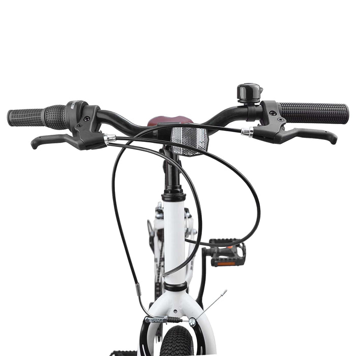 Bicicletă Montană 24 Inci 6-Speed pentru 8-12 ani Alb - WALTI WALTI