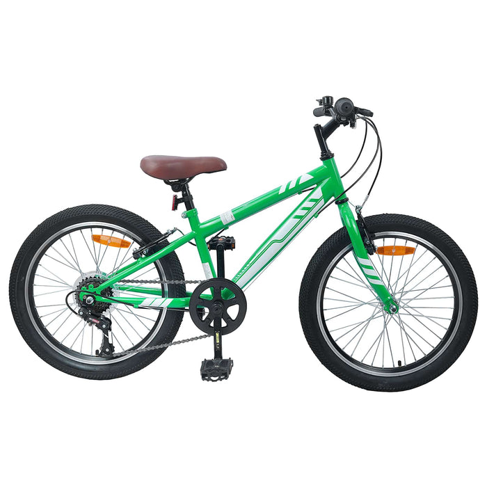 Bicicletă Montană 24 Inci 6-Speed pentru 8-12 ani Verde - WALTI WALTI