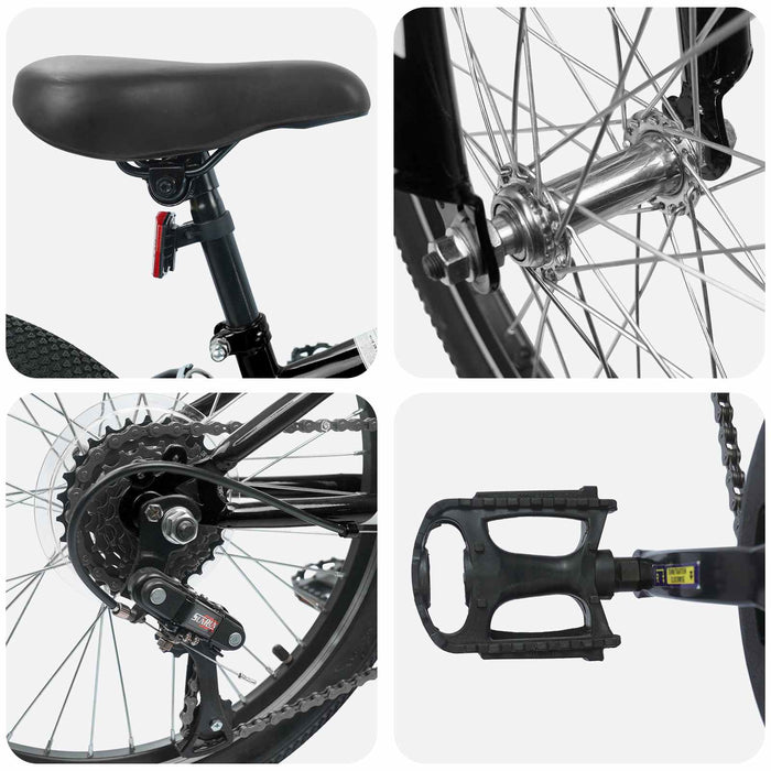Bicicletă Montană 20 Inci 6-Speed pentru 5-8 ani Negru - WALTI WALTI