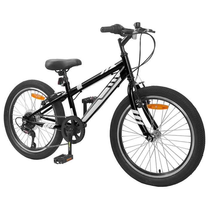 Bicicletă Montană 20 Inci 6-Speed pentru 5-8 ani Negru - WALTI WALTI