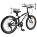 Bicicletă Montană 20 Inci 6-Speed pentru 5-8 ani Negru - WALTI WALTI