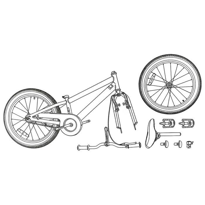 Bicicletă Montană 20 Inci 6-Speed pentru 5-8 ani Negru - WALTI WALTI