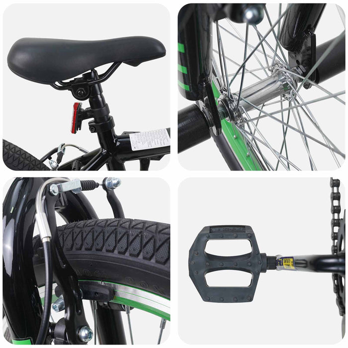 BMX 20 Inci pentru peste 9 ani Negru - WALTI WALTI