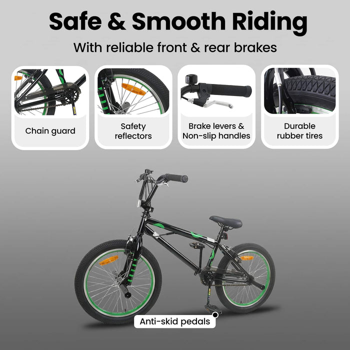 BMX 20 Inci pentru peste 9 ani Negru WALTI