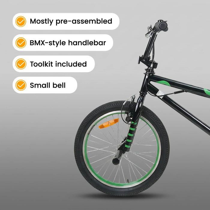 BMX 20 Inci pentru peste 9 ani Negru WALTI