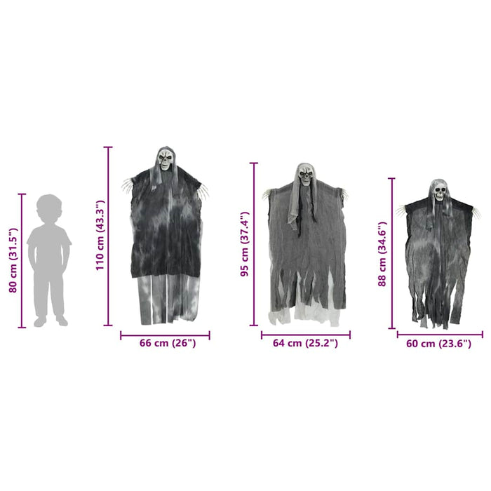 Fantoma de Halloween Suspendată 3 pcs Negru 66 x 110 cm - WALTI WALTI