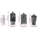 Fantoma de Halloween Suspendată 3 pcs Negru 66 x 110 cm - WALTI WALTI