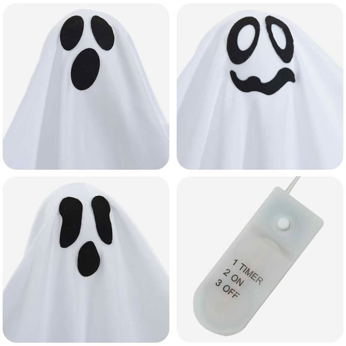 Fantoma de Halloween Suspendată 3 pcs Alb 52 x 62 cm Poliester - WALTI WALTI