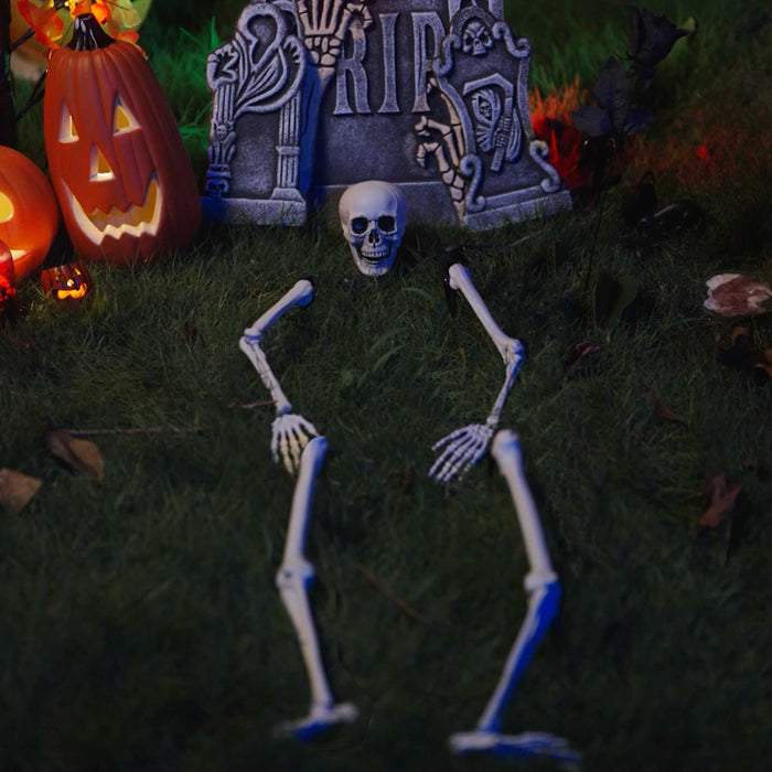 Schelet de Halloween cu colți pentru sol Alb 45,5 x 13 cm - WALTI WALTI