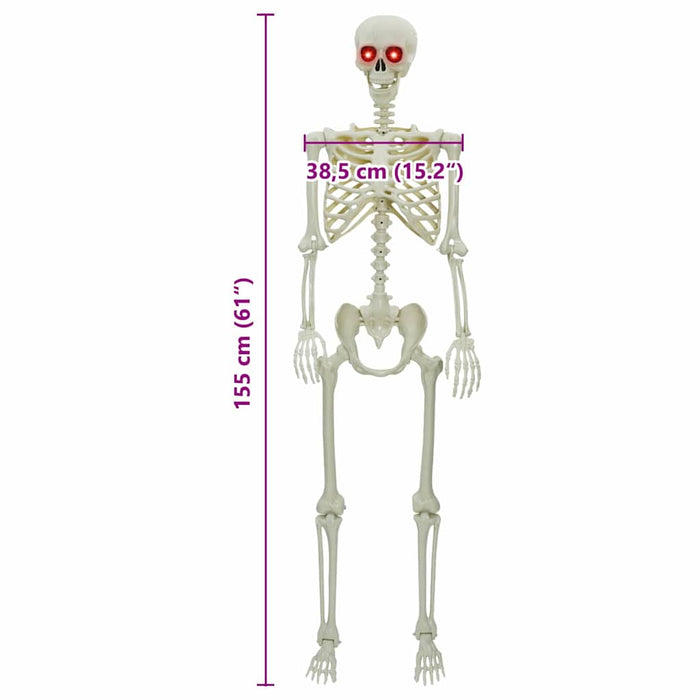 Schelet de Halloween Alb 155 x 38.5 cm Plastic - WALTI WALTI