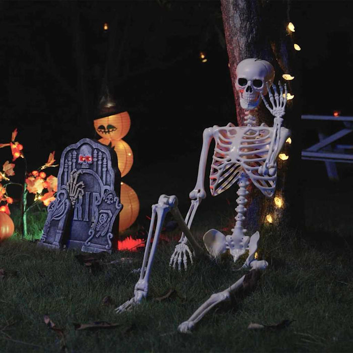 Schelet de Halloween Manual Ajustabil 2 pcs Alb 85 cm PVC - WALTI WALTI
