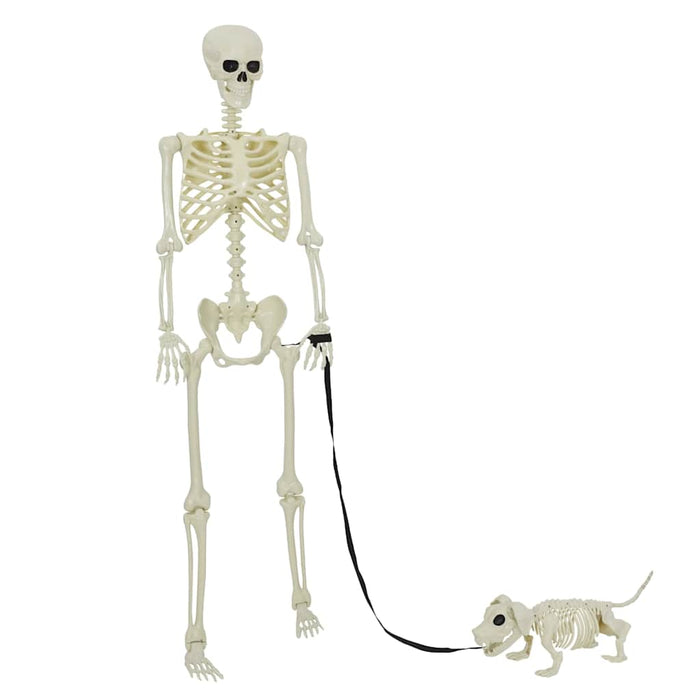 Decorațiune de Halloween: schelet cu câine 2 pcs Alb 155 cm - WALTI WALTI