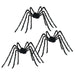 Decorațiune Păianjen de Halloween Manual 3 pcs Negru 200 cm - WALTI WALTI