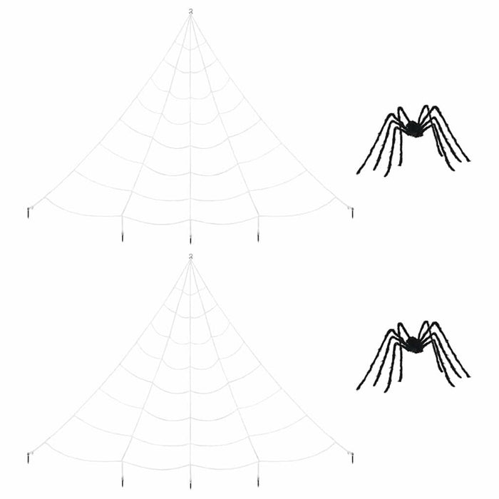 Păianjen 2 pcs Negru și alb 200 cm Poliester - WALTI WALTI