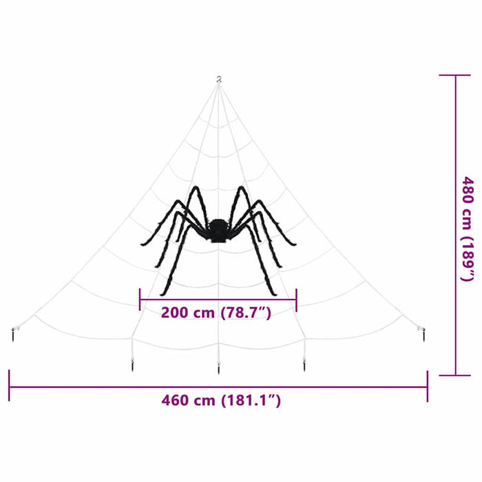 Păianjen 2 pcs Negru și alb 200 cm Poliester - WALTI WALTI