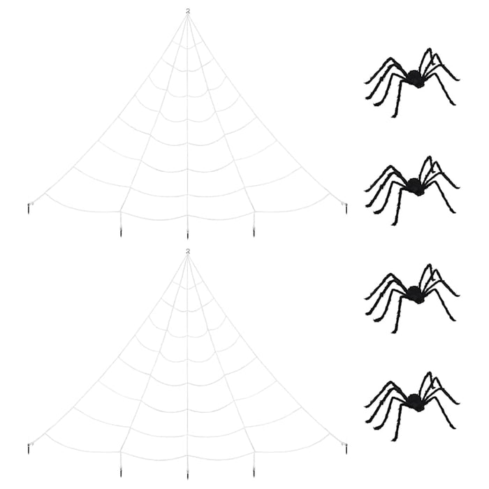 Păianjen 4 pcs Negru și alb 150 cm Poliester - WALTI WALTI