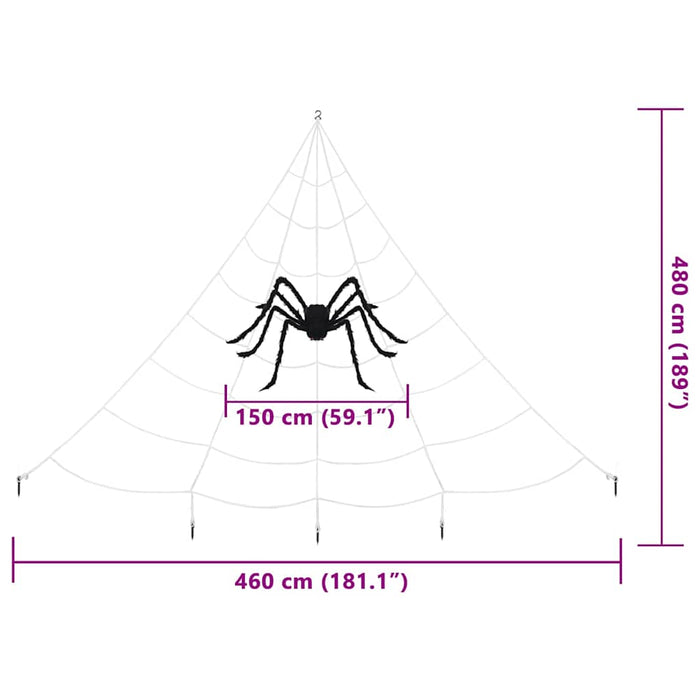 Păianjen 4 pcs Negru și alb 150 cm Poliester - WALTI WALTI