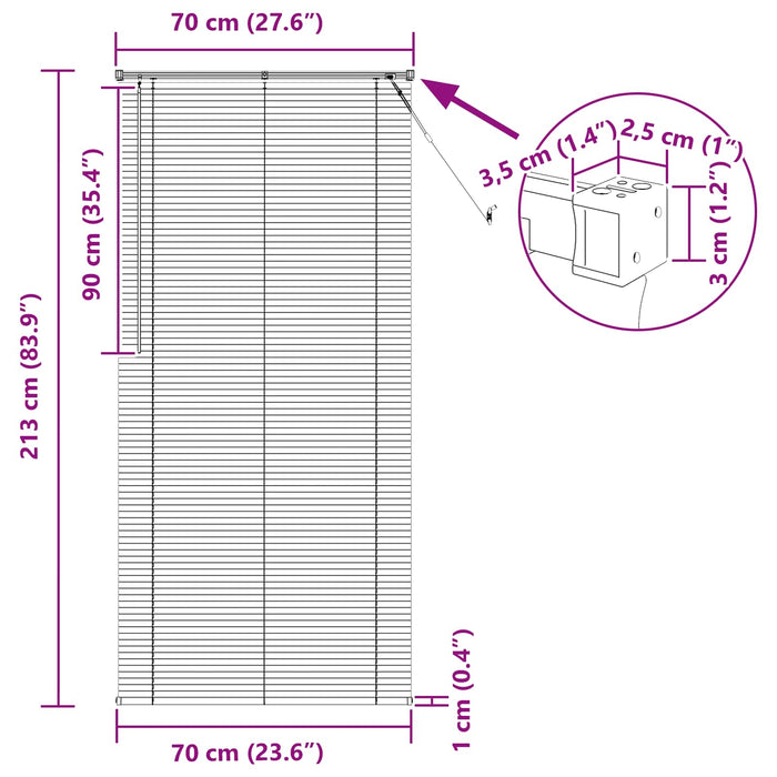 Jaluzea venetiană Manual Ajustabil Alb 213 x 70 cm PVC - WALTI WALTI