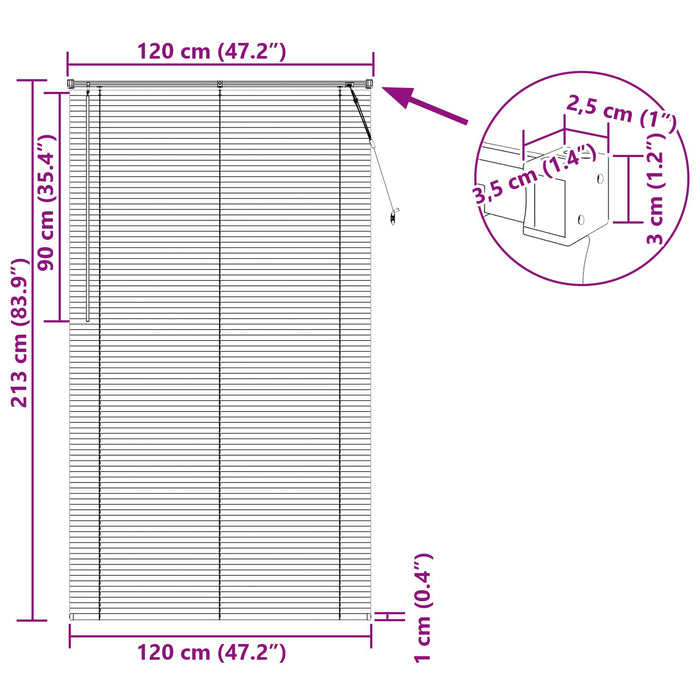 Jaluzea venetiană Manual Ajustabil Negru 213 x 120 cm PVC - WALTI WALTI