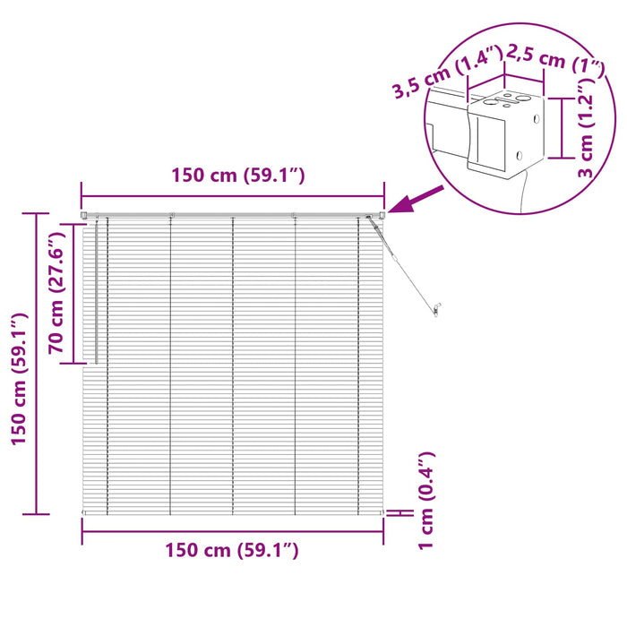 Jaluzea venetiană Maro Întunecat cu Model 150 x 150 cm PVC - WALTI WALTI