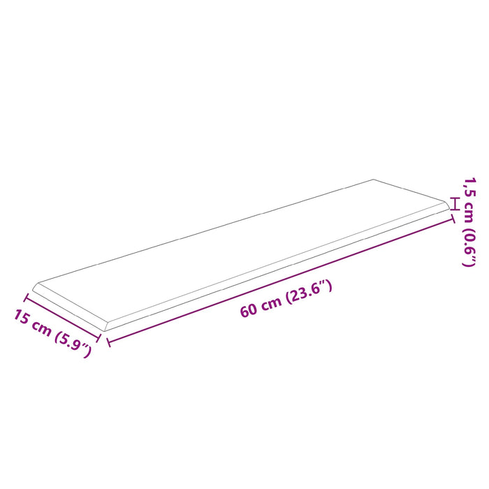 Tăblie de Pat pentru Perete 12 pcs Gri 60 x 15 cm țesătură - WALTI WALTI