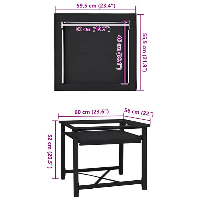 Suport pentru mașina de spălat Negru 60 x 56 x 52 cm Oțel - WALTI WALTI