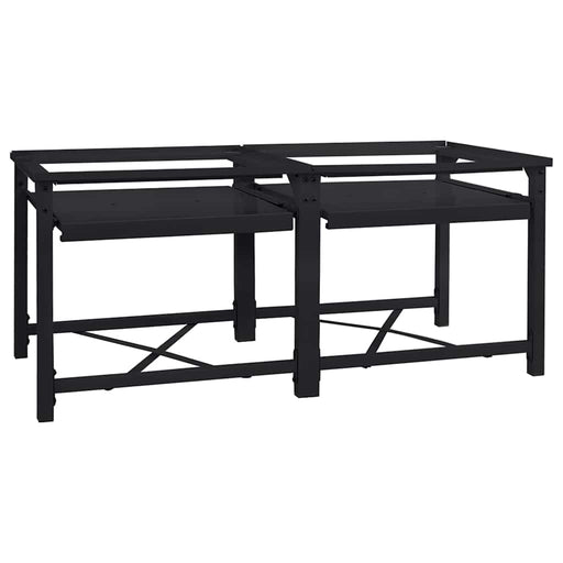 Suport pentru mașina de spălat 2 pcs Negru 120 x 56 x 52 cm - WALTI WALTI