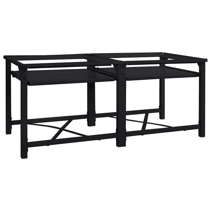 Suport pentru mașina de spălat 2 pcs Negru 120 x 56 x 52 cm - WALTI WALTI