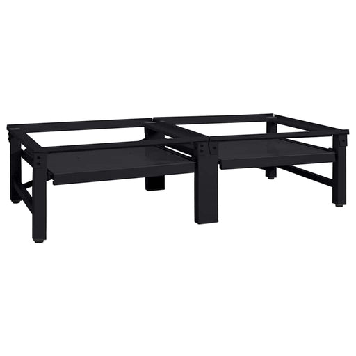 Suport pentru mașina de spălat 2 pcs Negru Oțel - WALTI WALTI
