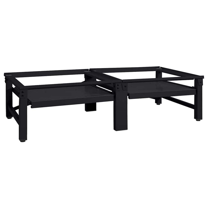Suport pentru mașina de spălat 2 pcs Negru Oțel - WALTI WALTI