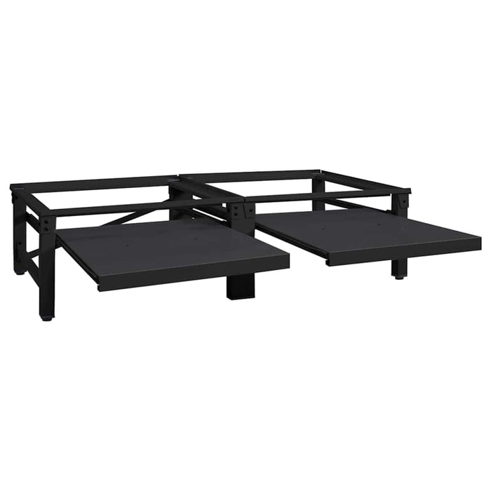 Suport pentru mașina de spălat 2 pcs Negru Oțel - WALTI WALTI