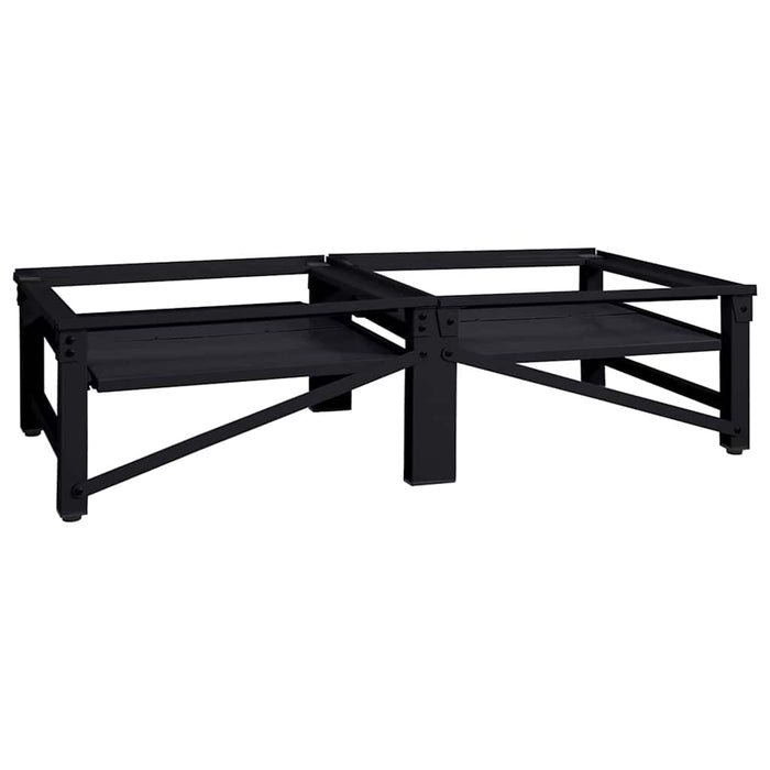 Suport pentru mașina de spălat 2 pcs Negru Oțel - WALTI WALTI