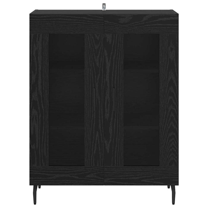 Bufet Stejar Negru 69,5 x 34 x 90 cm Lemn compozit - WALTI WALTI