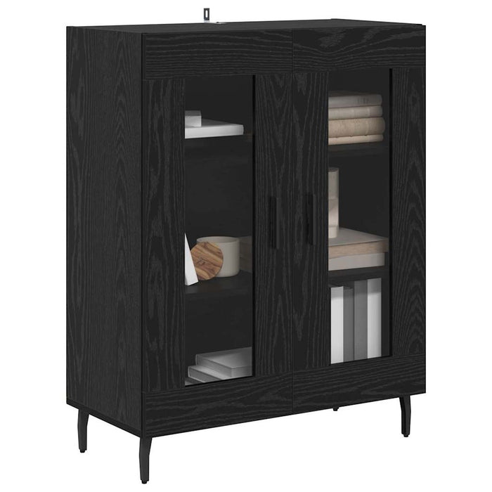 Bufet Stejar Negru 69,5 x 34 x 90 cm Lemn compozit - WALTI WALTI