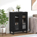 Bufet Stejar Negru 69,5 x 34 x 90 cm Lemn compozit - WALTI WALTI