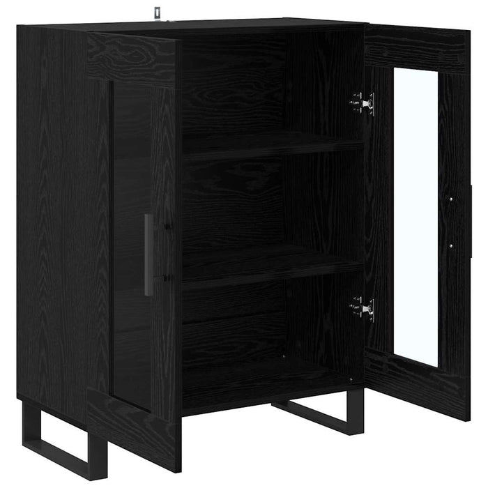 Bufet Stejar Negru 69,5 x 34 x 90 cm Lemn compozit - WALTI WALTI