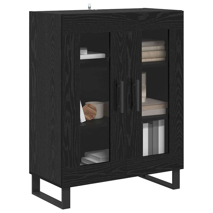 Bufet Stejar Negru 69,5 x 34 x 90 cm Lemn compozit - WALTI WALTI