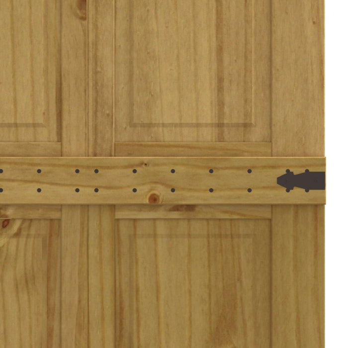 Ușă hambar Corona Maro Miere 80 x 210 cm Lemn masiv de pin - WALTI WALTI