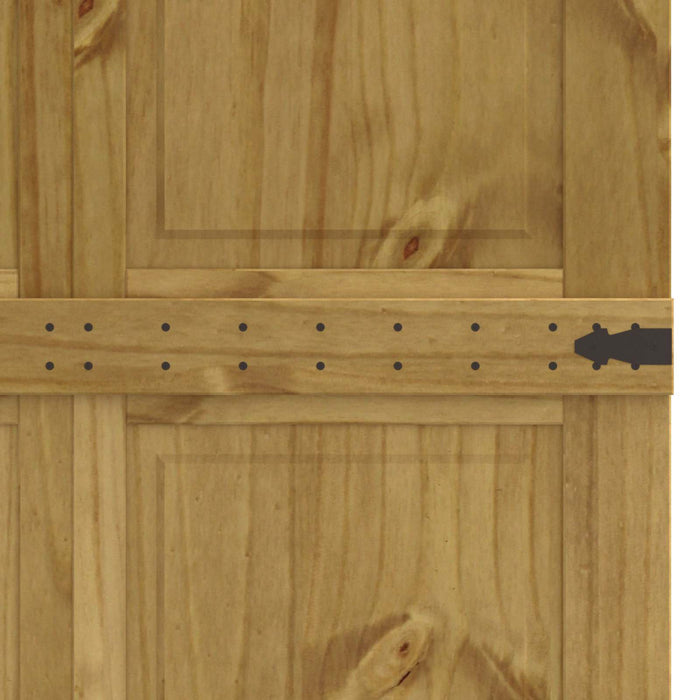 Ușă hambar Corona Maro Miere 90 x 210 cm Lemn masiv de pin - WALTI WALTI