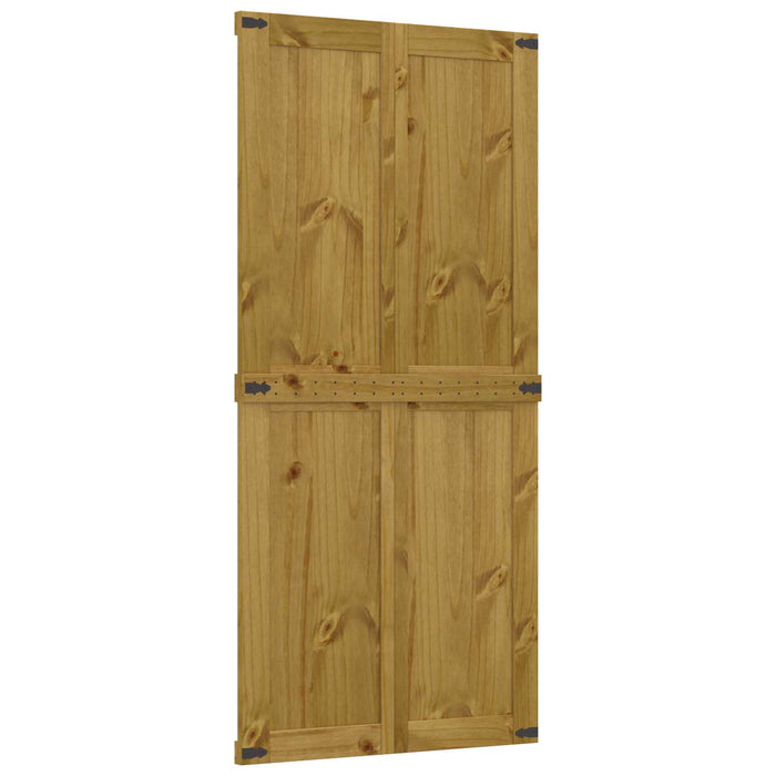 Ușă hambar Corona Maro Miere 90 x 210 cm Lemn masiv de pin - WALTI WALTI